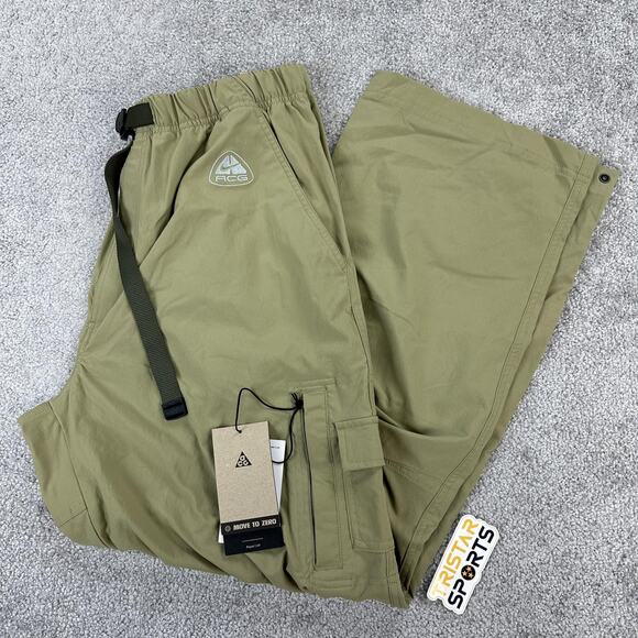 Nike ACG Oregon Series Pants Mens Medium Olive UPF 40+ Water Repel DX6969-276 - Picture 1 of 16